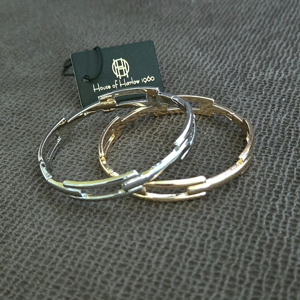 House🏠 of Harlow 1960 Set of Two✌️ Bangle Bracelets - NWT - Picture 3 of 16